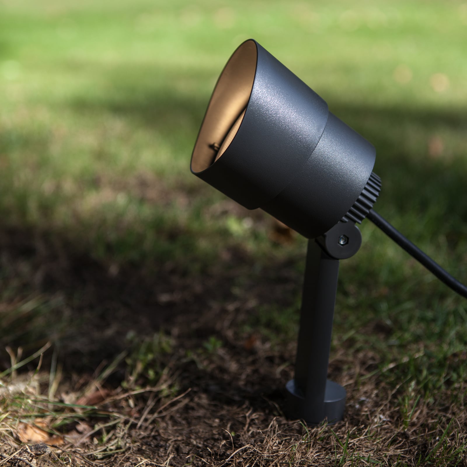 Προβολέας LED με πασσάλους EXPLORER, σκούρο γκρι, Ø 9 cm, IP54