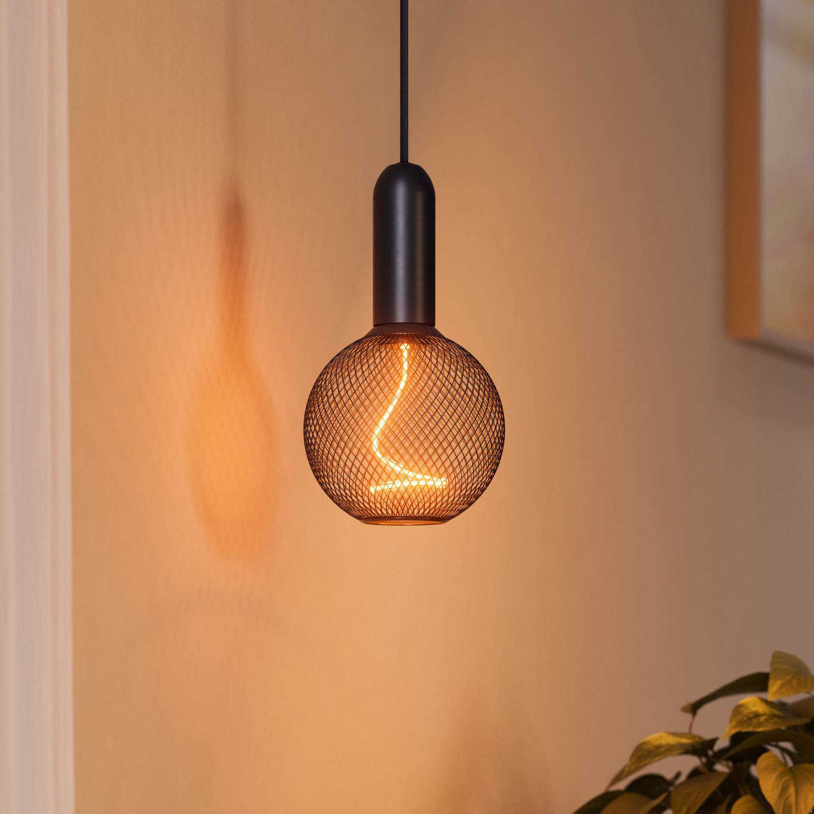 OSRAM Hängelampe VINTAGE 1906 ROUND, schwarz, Metall Ø 10 cm günstig online kaufen