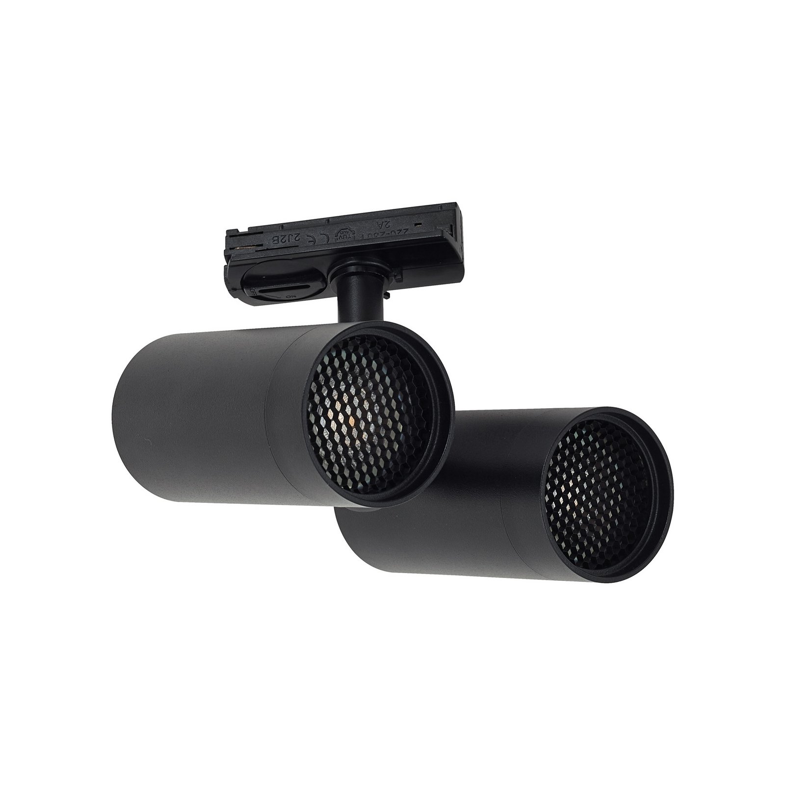 Lindby track spot Linaro, GU10, 2 světla, černý, kryt