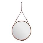 Adnet Wall Mirror Circular Ø70 Tan Leather - GUBI