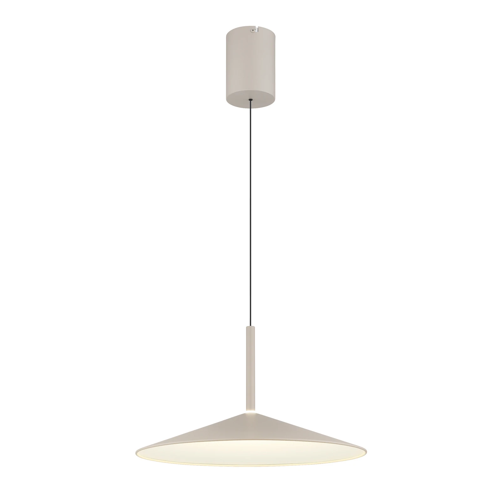 LED viseća svjetiljka Lampone, boje pijeska, Ø 47 cm, metal, Soft-Lift