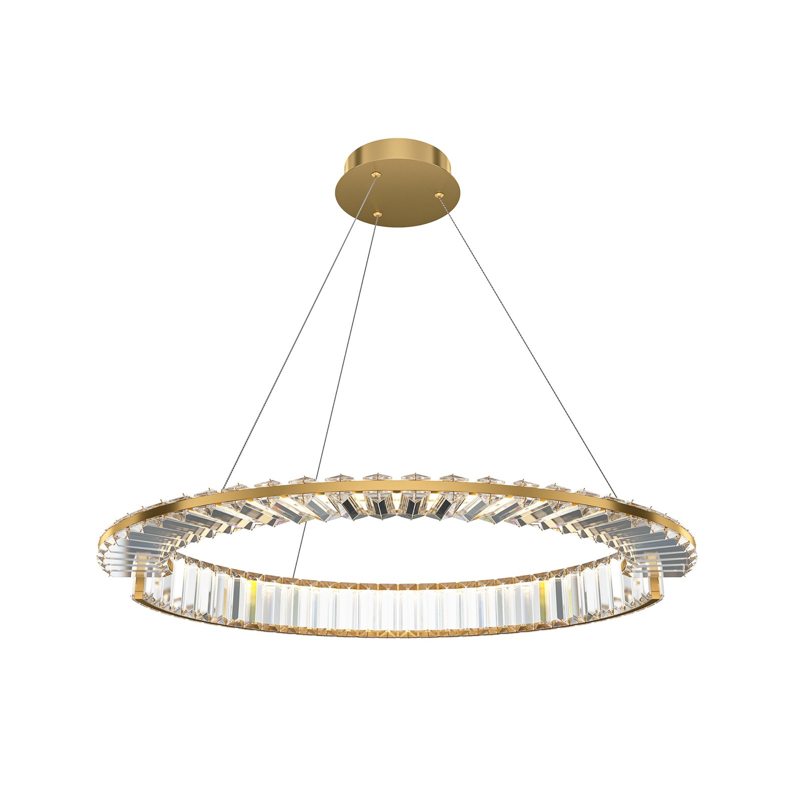 Maytoni LED závesné svetlo crown gold Ø 62 cm crystal 4 000 K