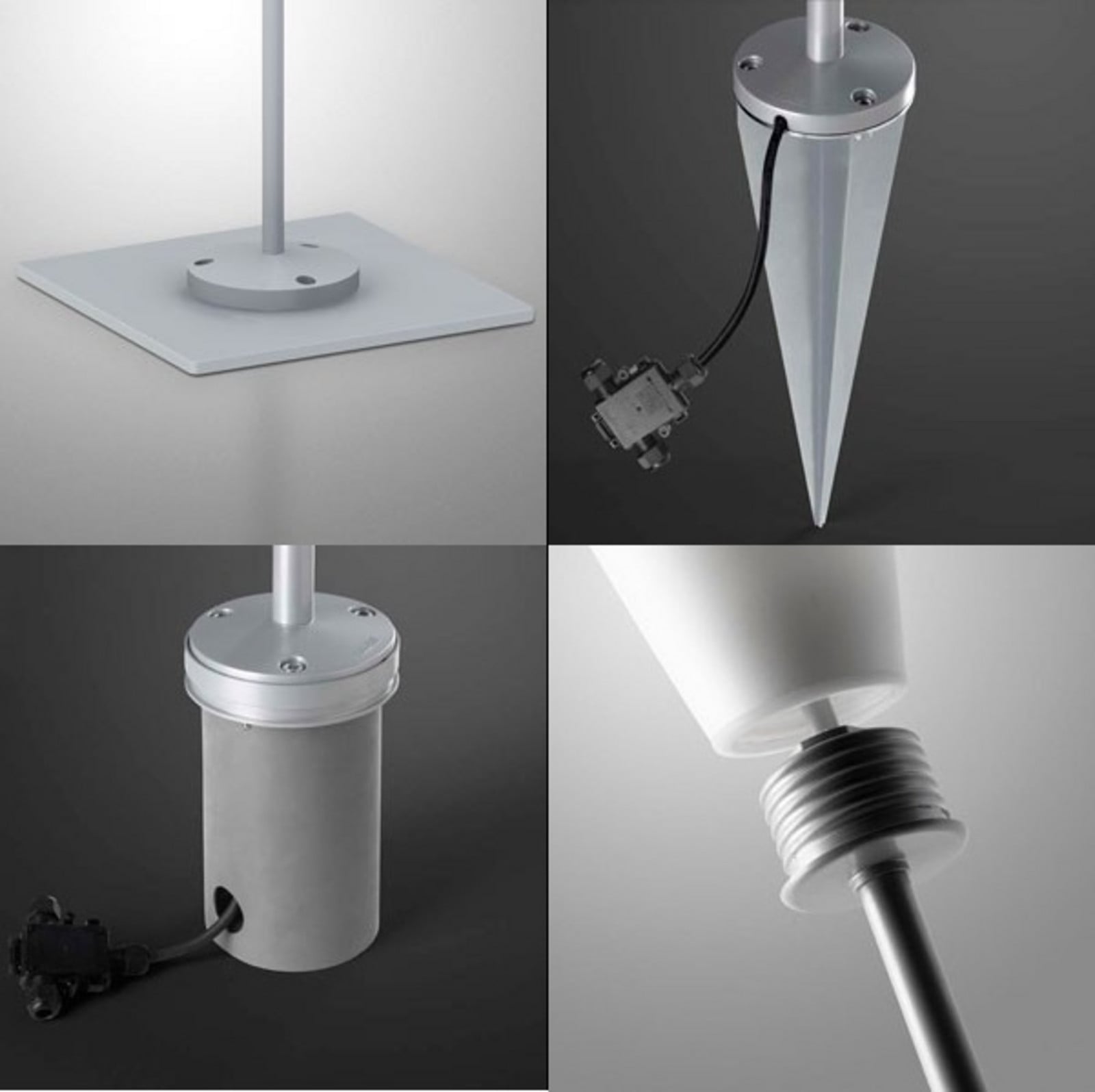 Havana Udendørs Pullert w/Stake-Mounted White Foscarini - Terrasse - Plastik