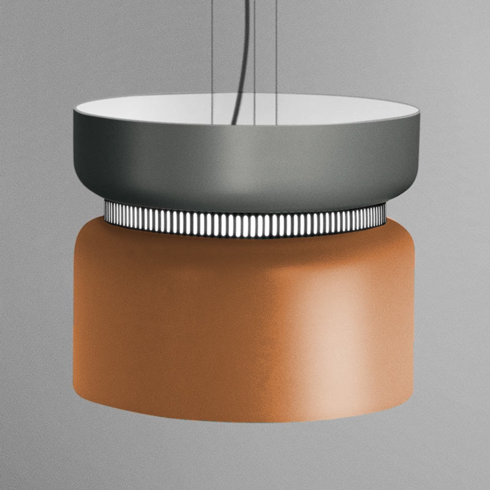 Závesné svietidlo LED Aspen S sivo-mango 40 cm