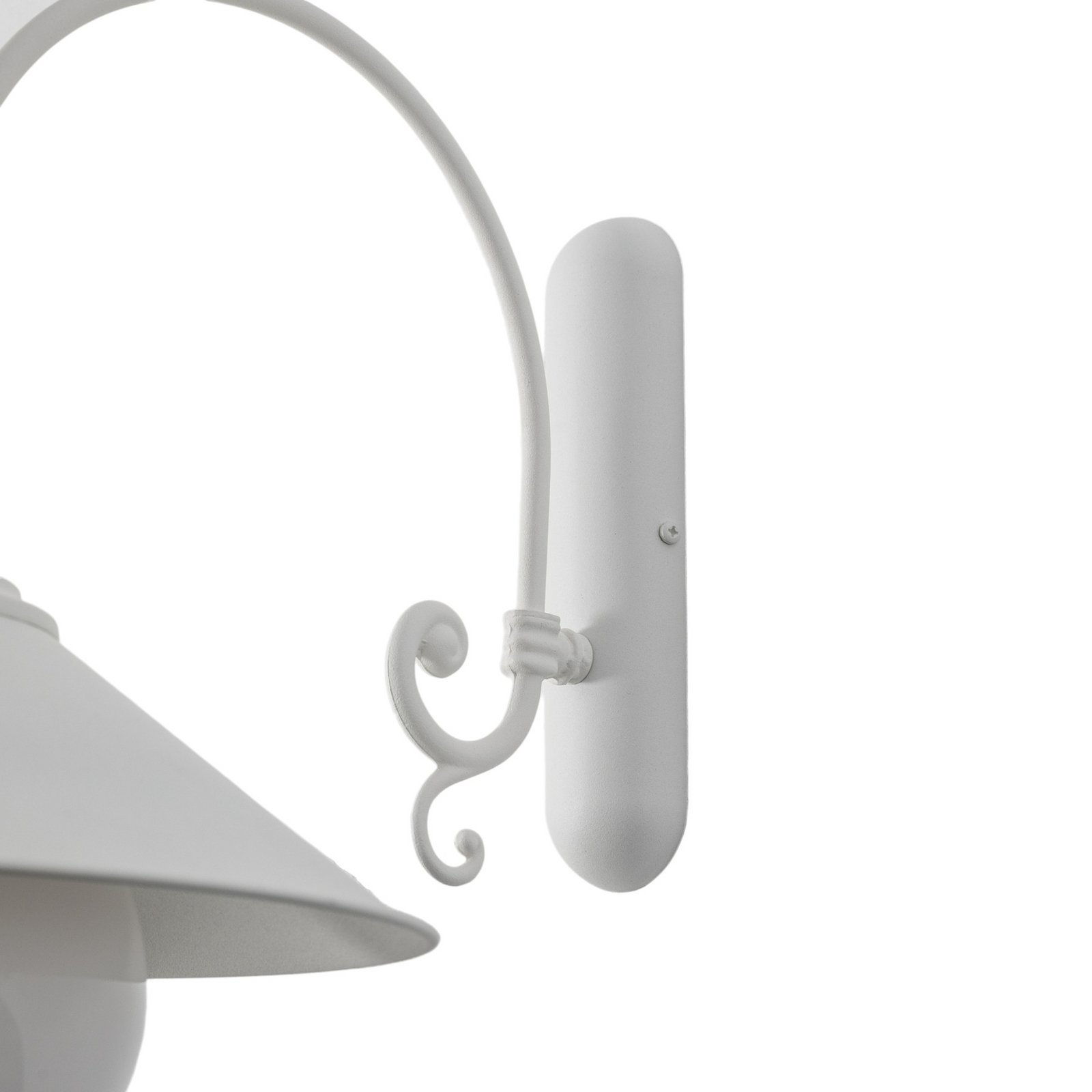 Vonkajšie nástenné svietidlo Enduro, biela, oceľ, sklo, IP44, E27 Vonkajšie nástenné svietidlo Enduro, biela, oceľ, sklo, IP44, E27