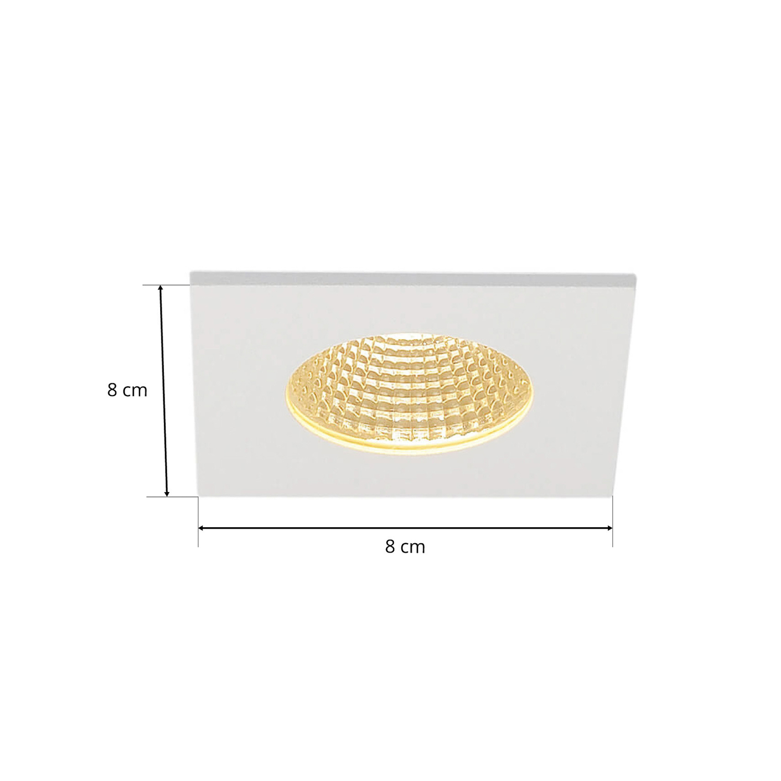 SLV LED-Einbauleuchte Patta-I, weiß, Aluminium, Länge 8 cm