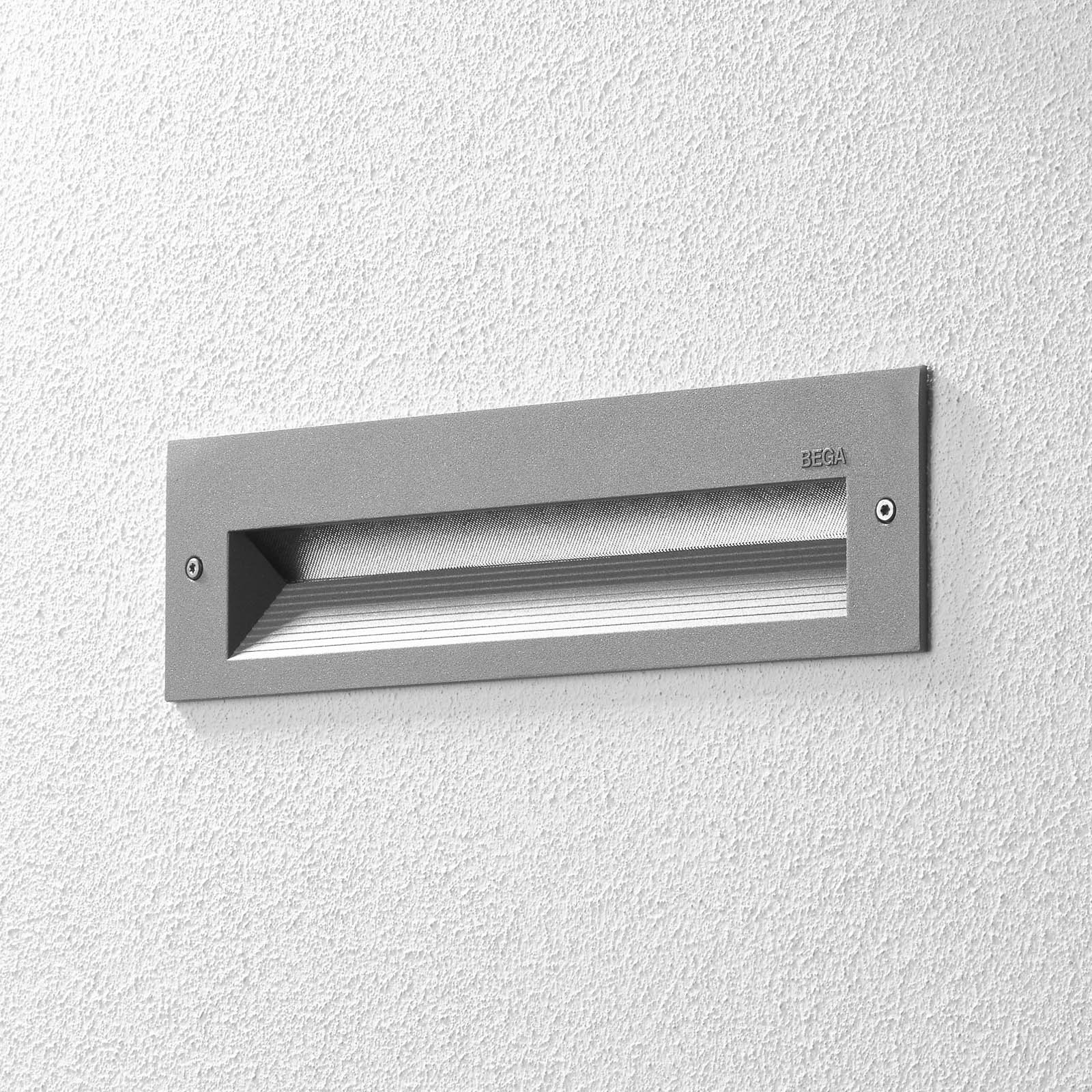 BEGA 33054 LED wall light 3,000 K silver 26 cm