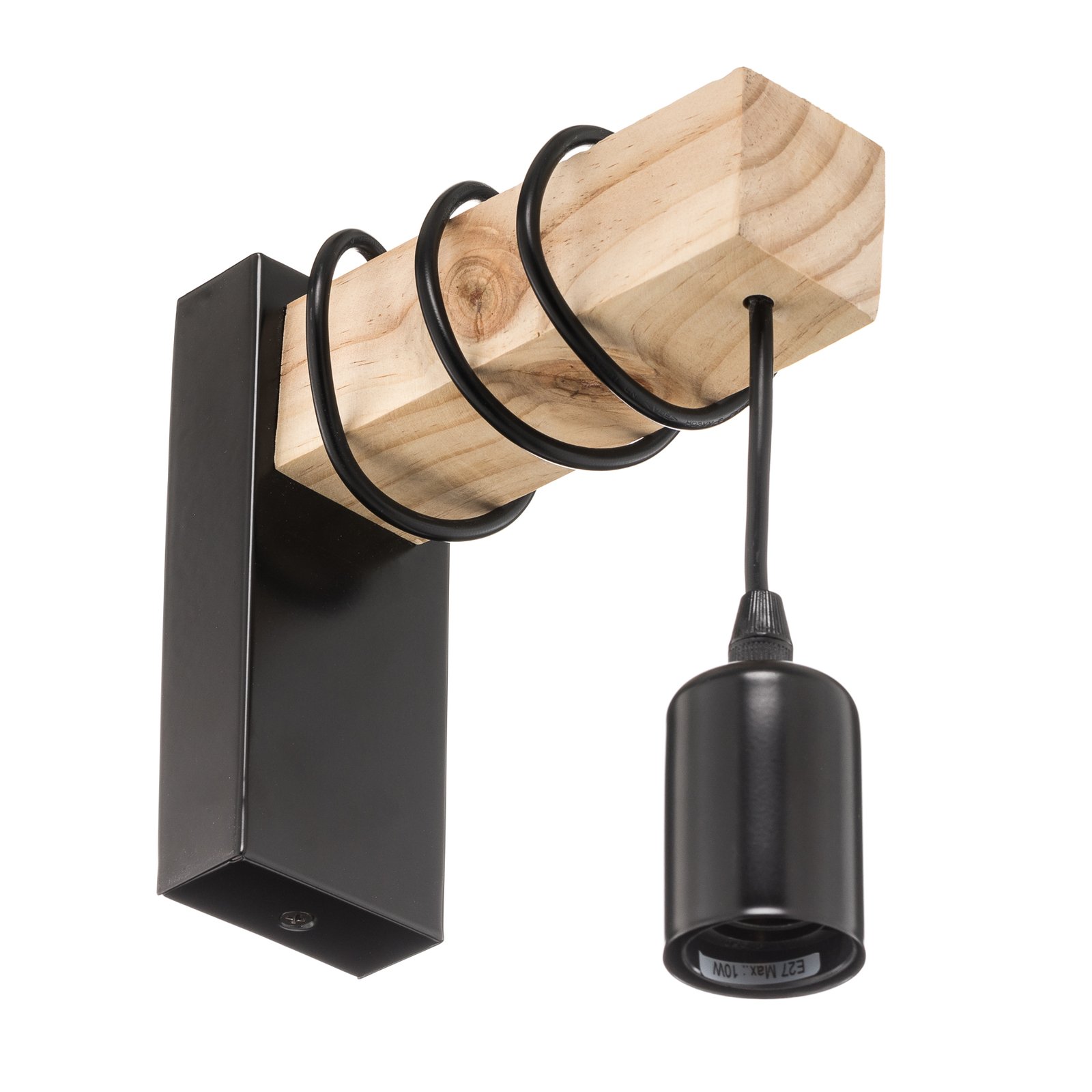 Lámpara de pared Townshend con elemento de madera