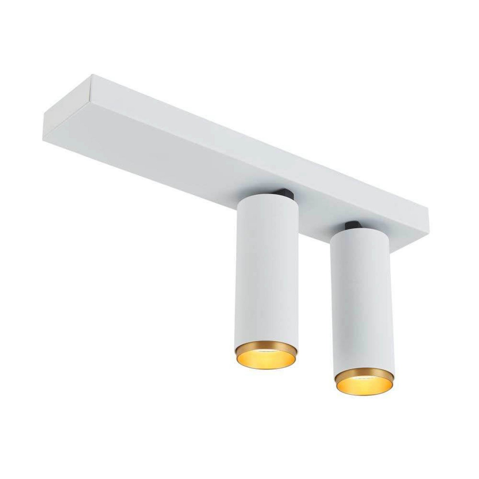 X-Beam Ceiling Lamp Double White/Gold - Loom Design