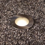 Strata LED deck light, Ø 12 cm, aluminium, 90°, IP67