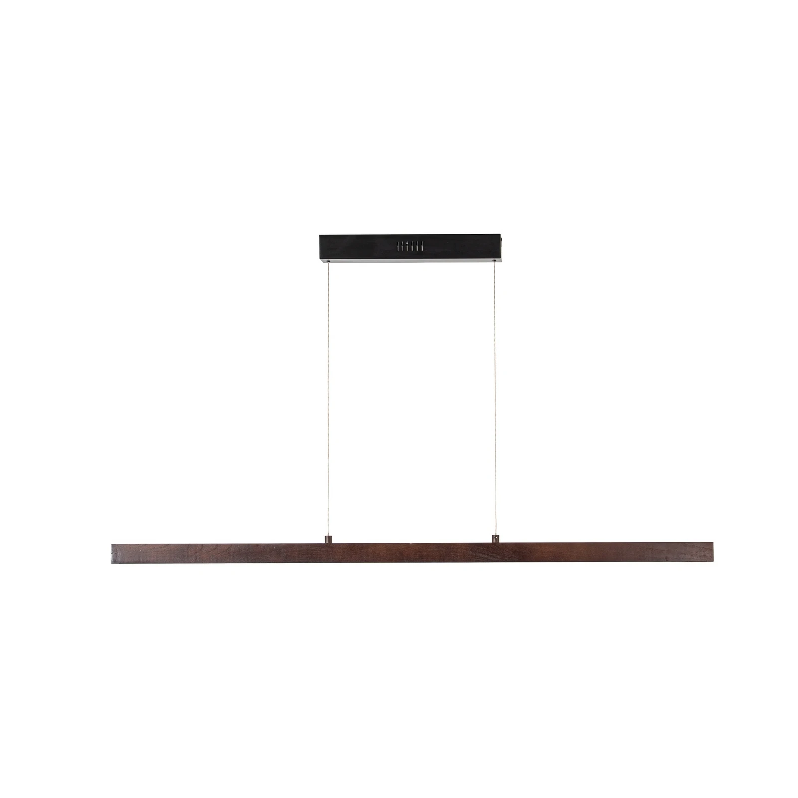 Lampă suspendată LED Lucande Nihalo, nuc, 122 cm, dimabil, CCT