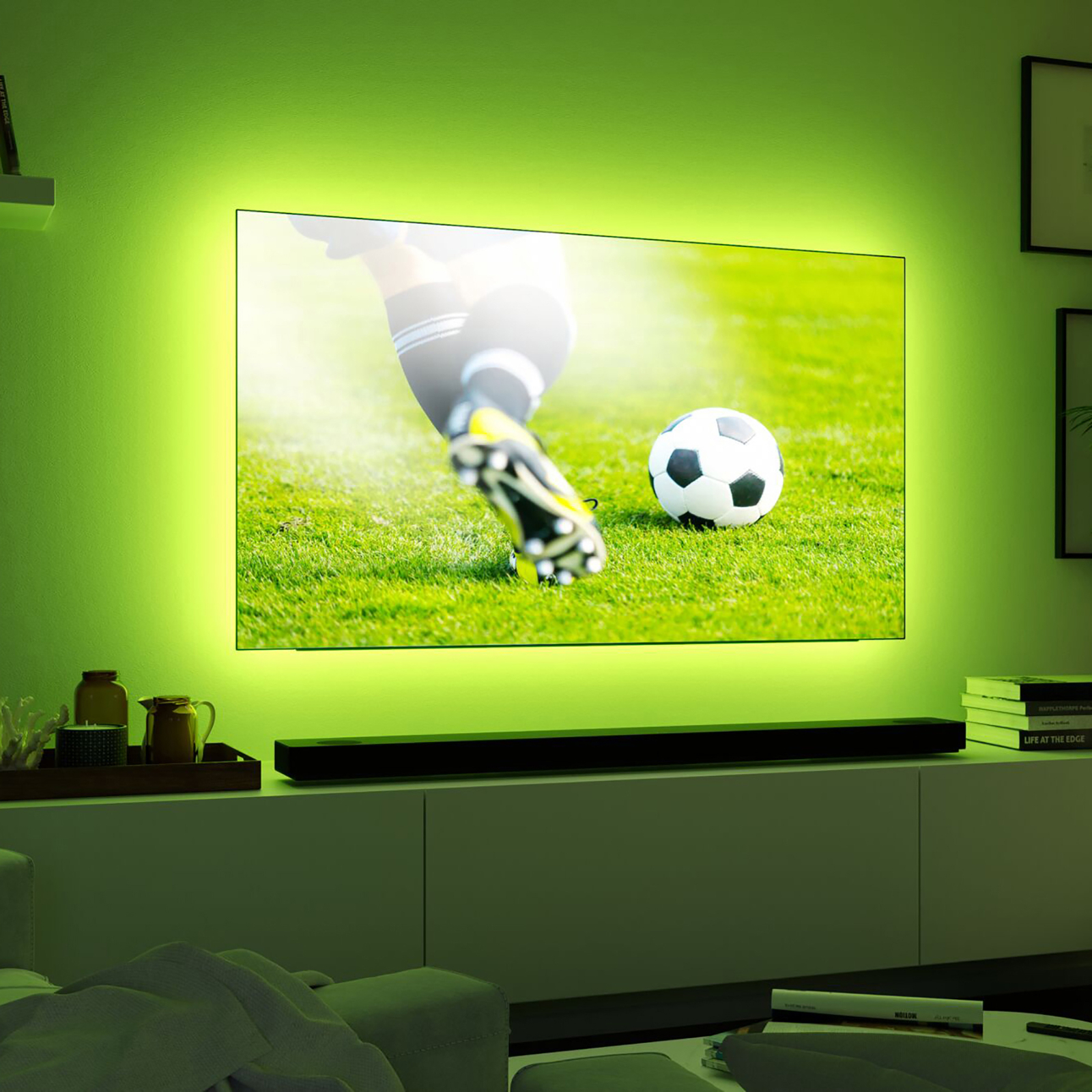 "Paulmann MaxLED 250 RGBW Comfort Set" televizorius 65 colių