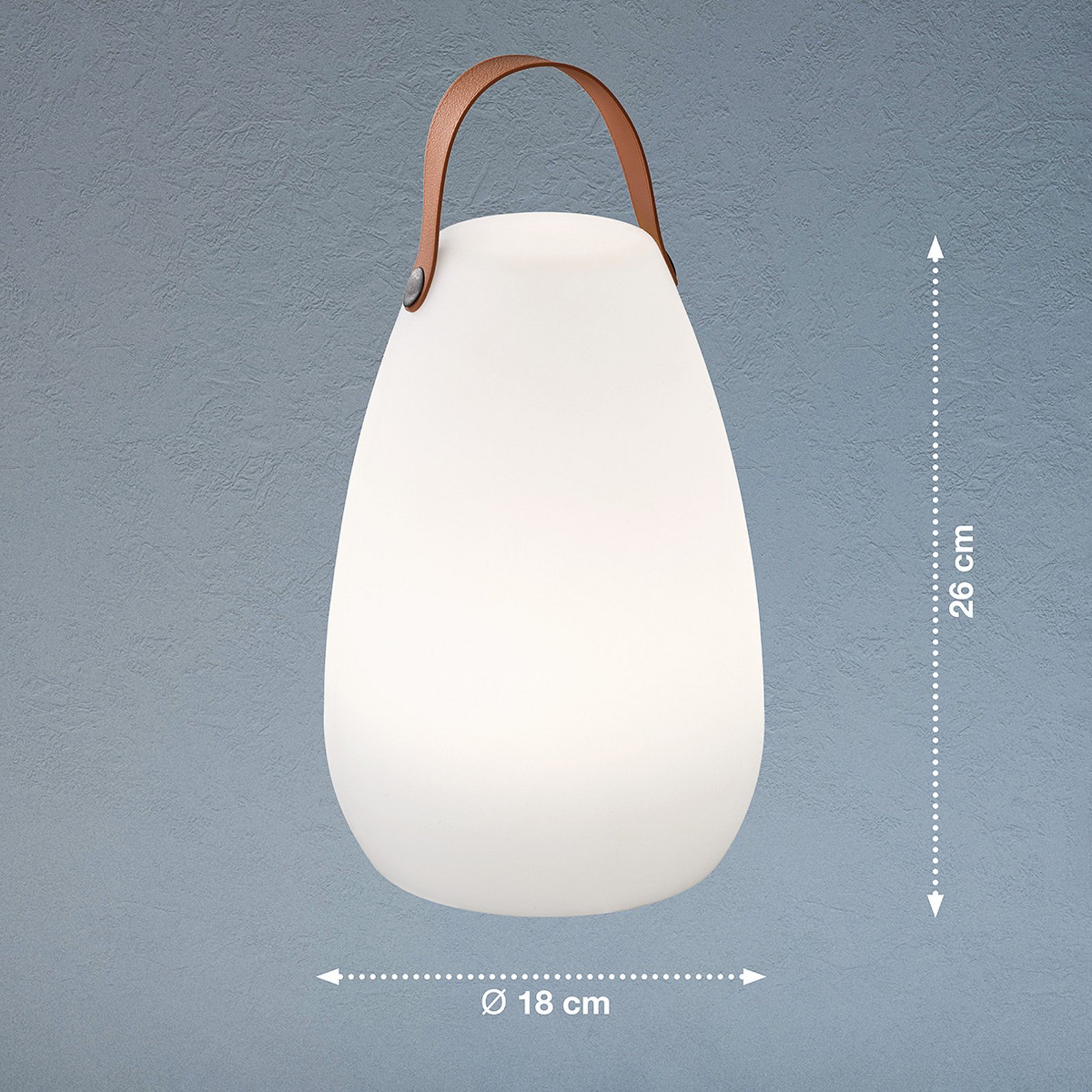 Lampe de table LED Ruby avec changement de couleur RVB, Ø 18 cm