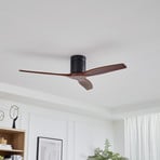 Lucande Deckenventilator Vindur, schwarz, Holz, DC, leise