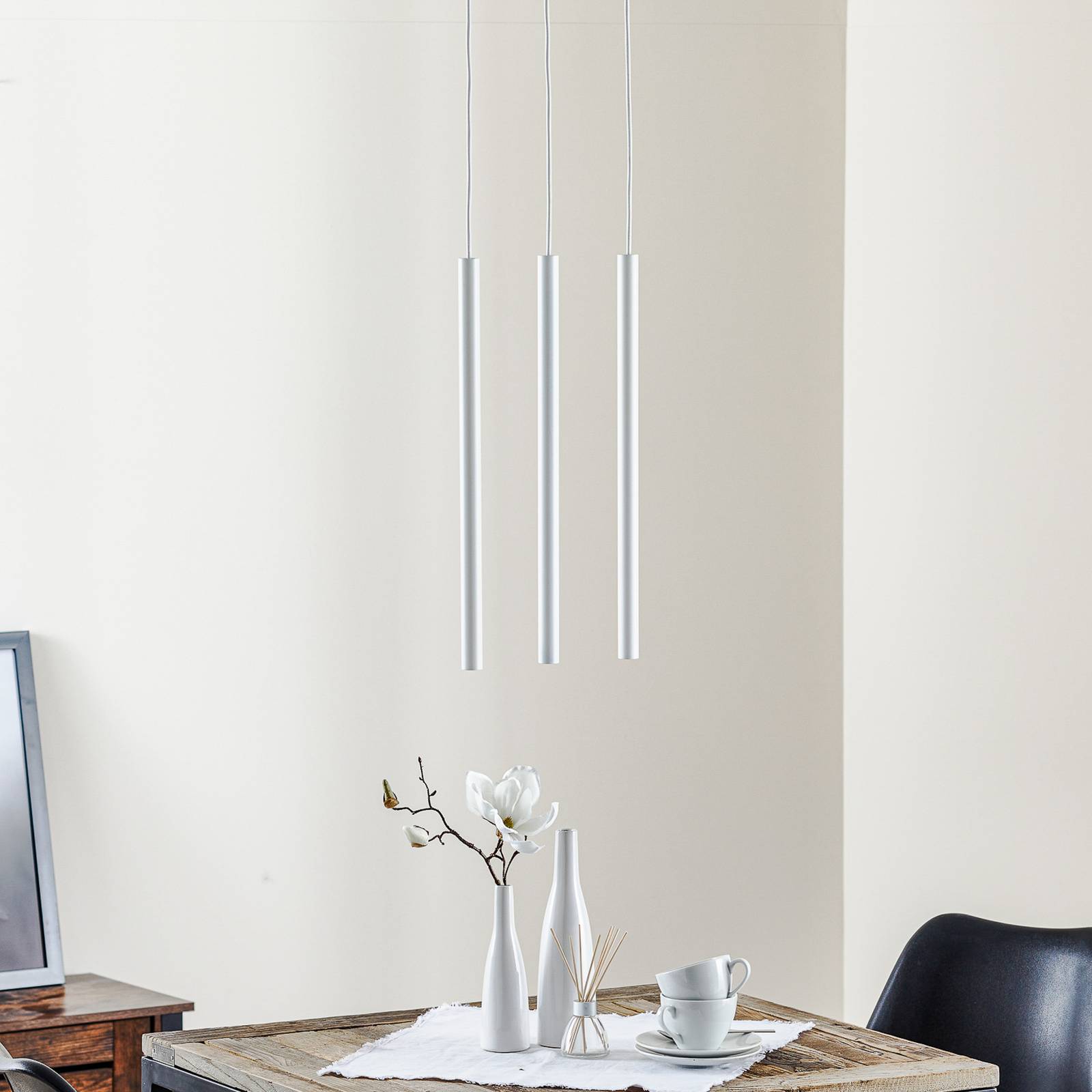 Image of Euluna Suspension Thin, blanc, à 3 lampes, Linear 5903282730434