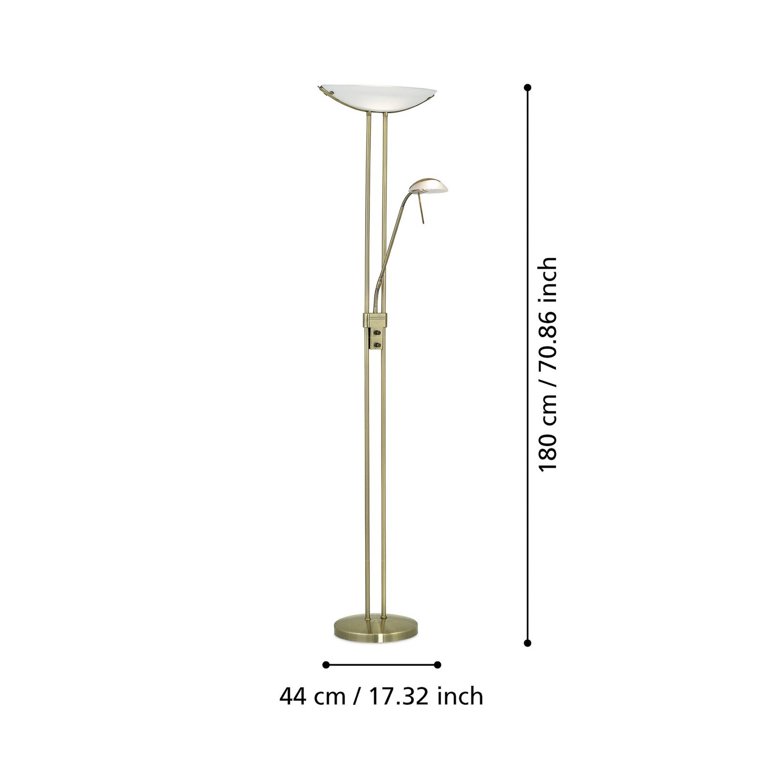 Baya golvlampa brännförgylld