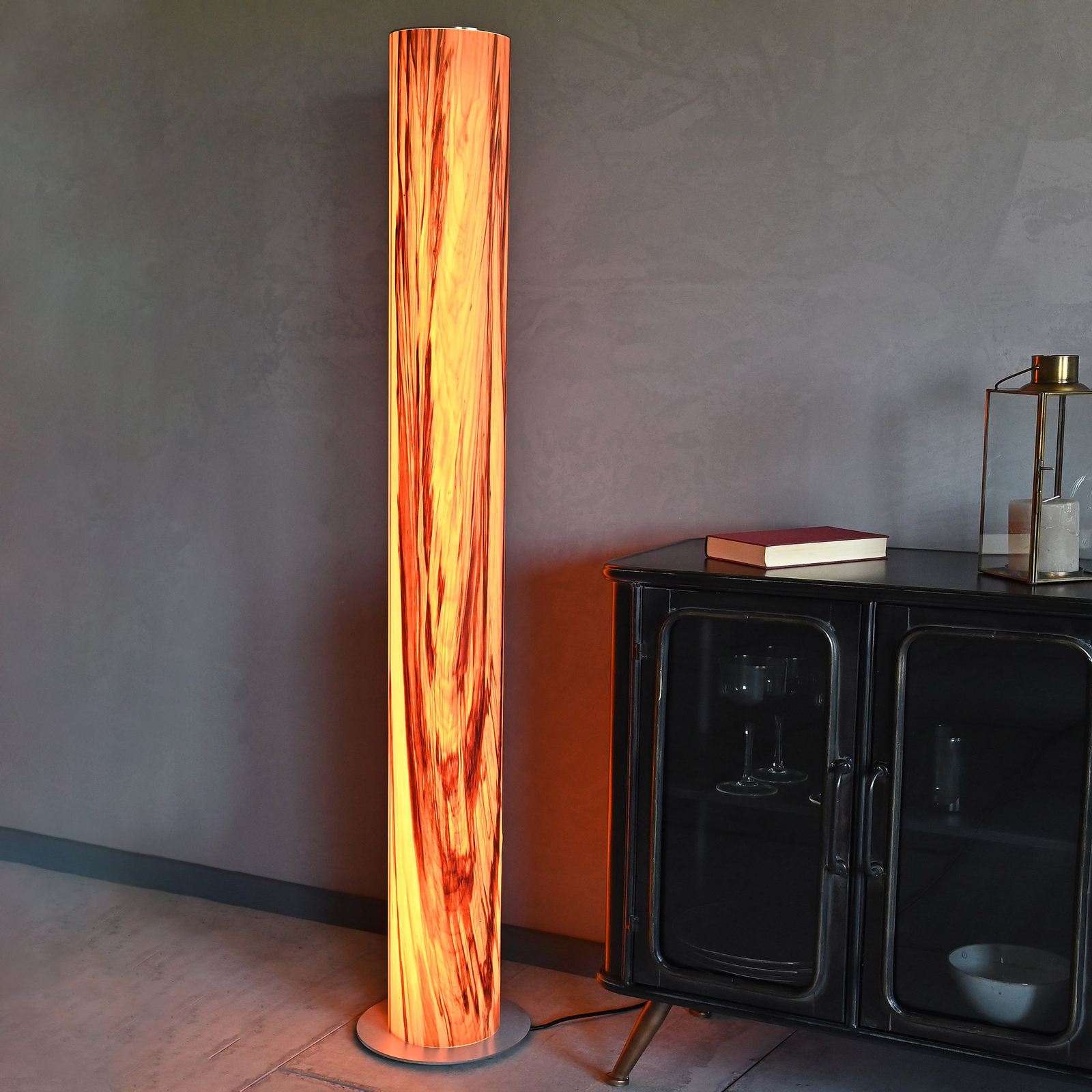 LeuchtNatur Lucerna LED floor lamp made of veneer wood