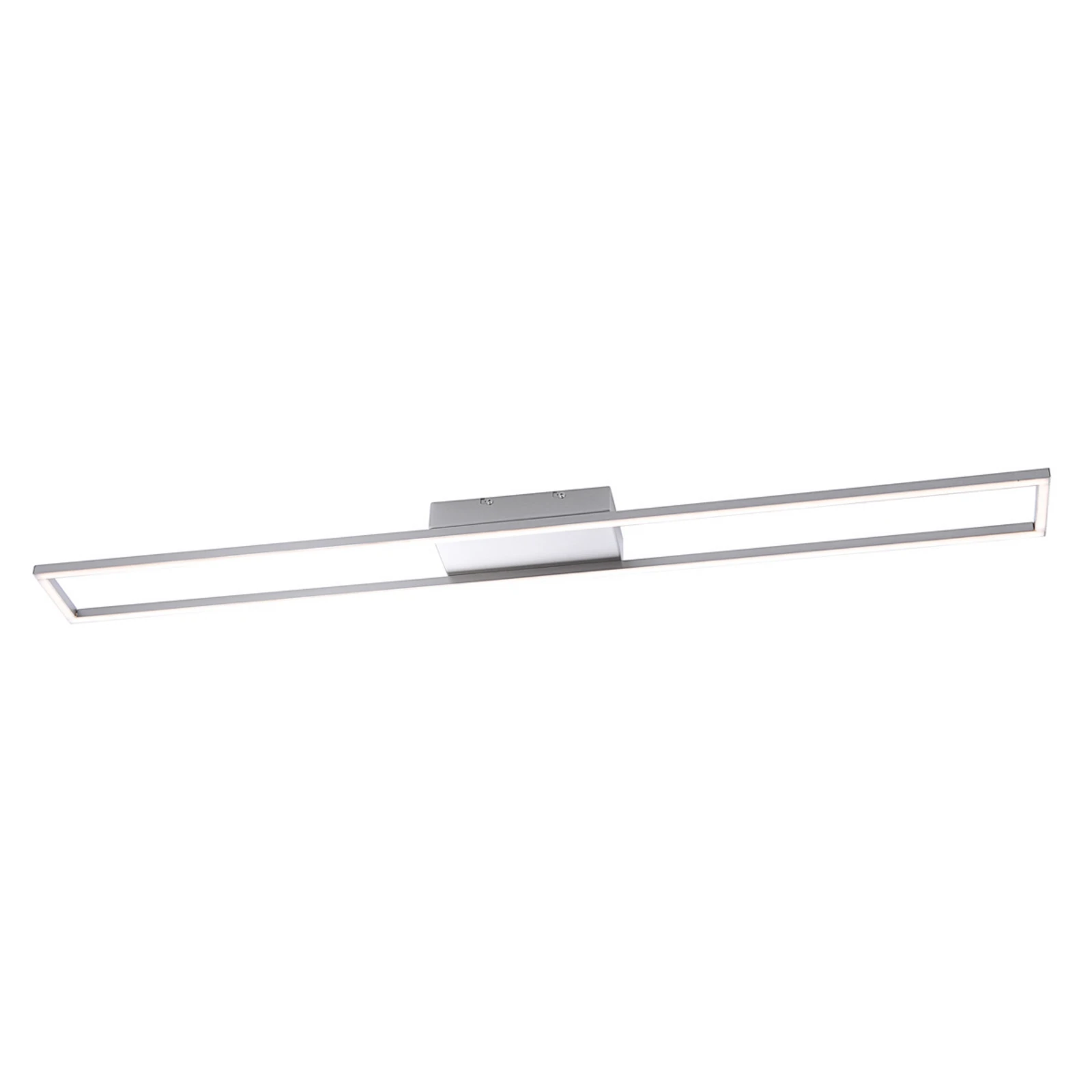 Paul Neuhaus Plafonnier LED Inigo, couleur acier, 110 cm de long