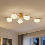 Lindby Valisa plafoniera, oro, a 5 luci