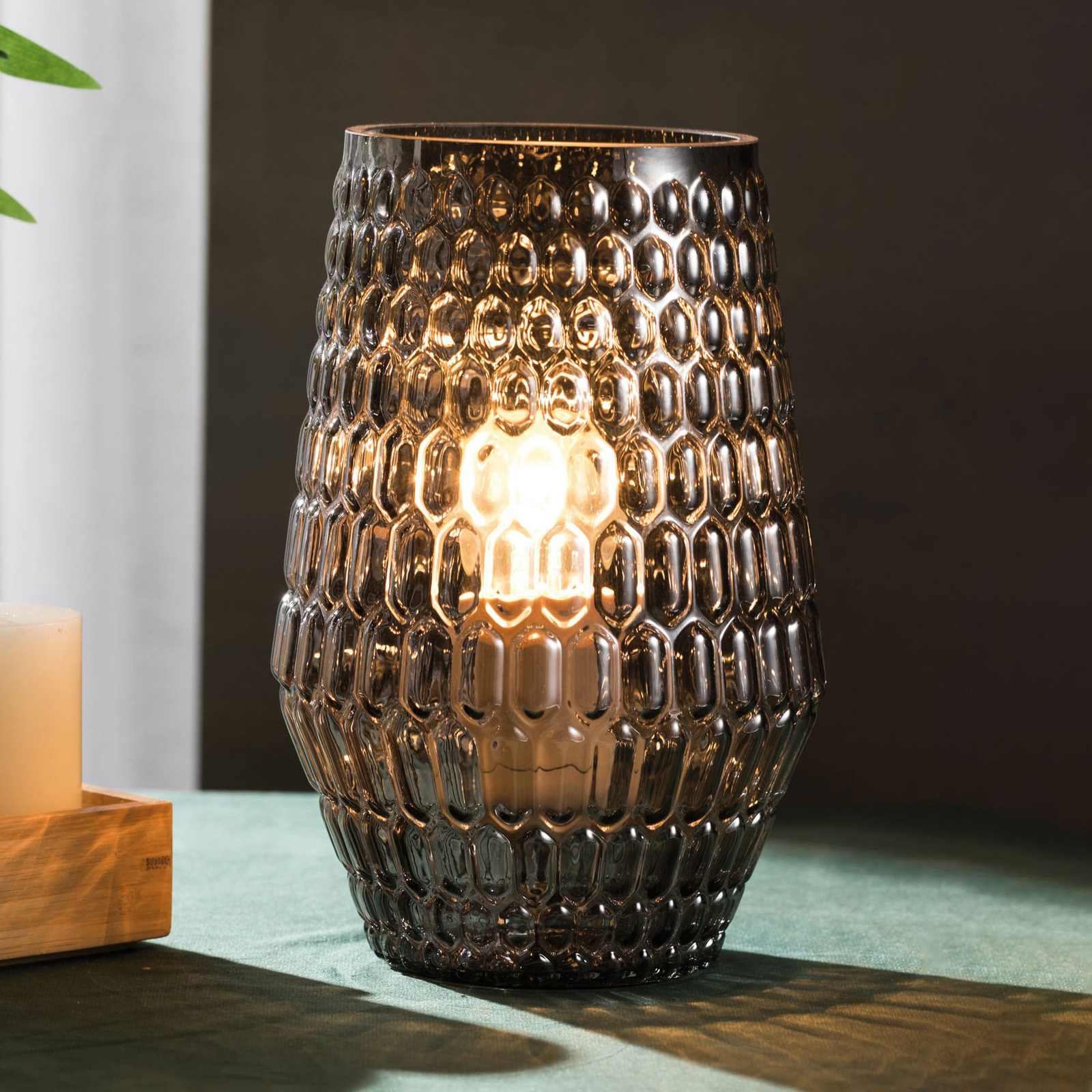Pauleen cristal Sparkle lámpara de mesa de vidrio