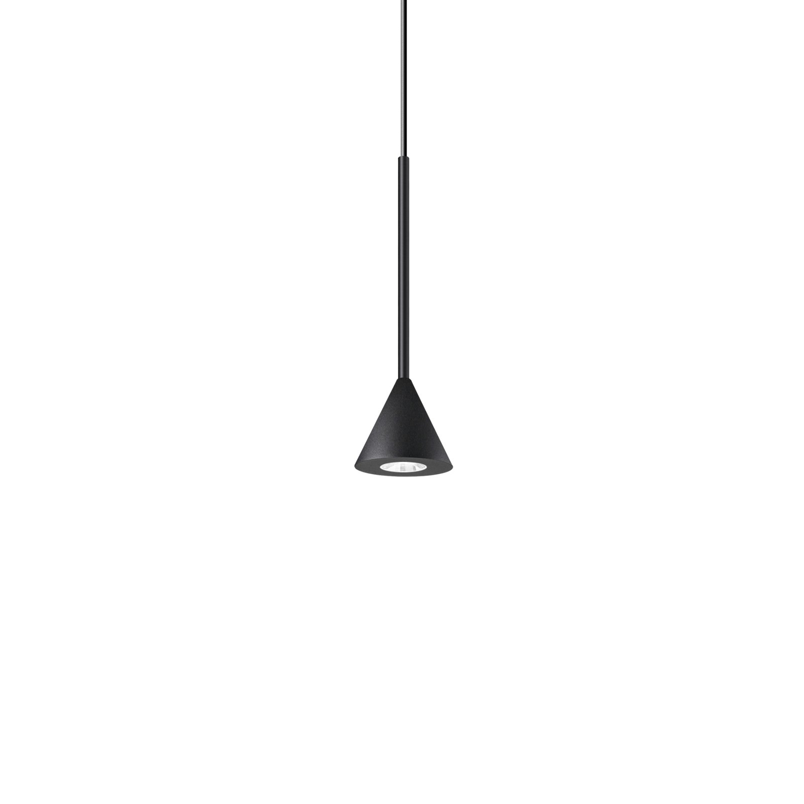 Ideal Lux Archimede Cono LED pendant light, black, metal