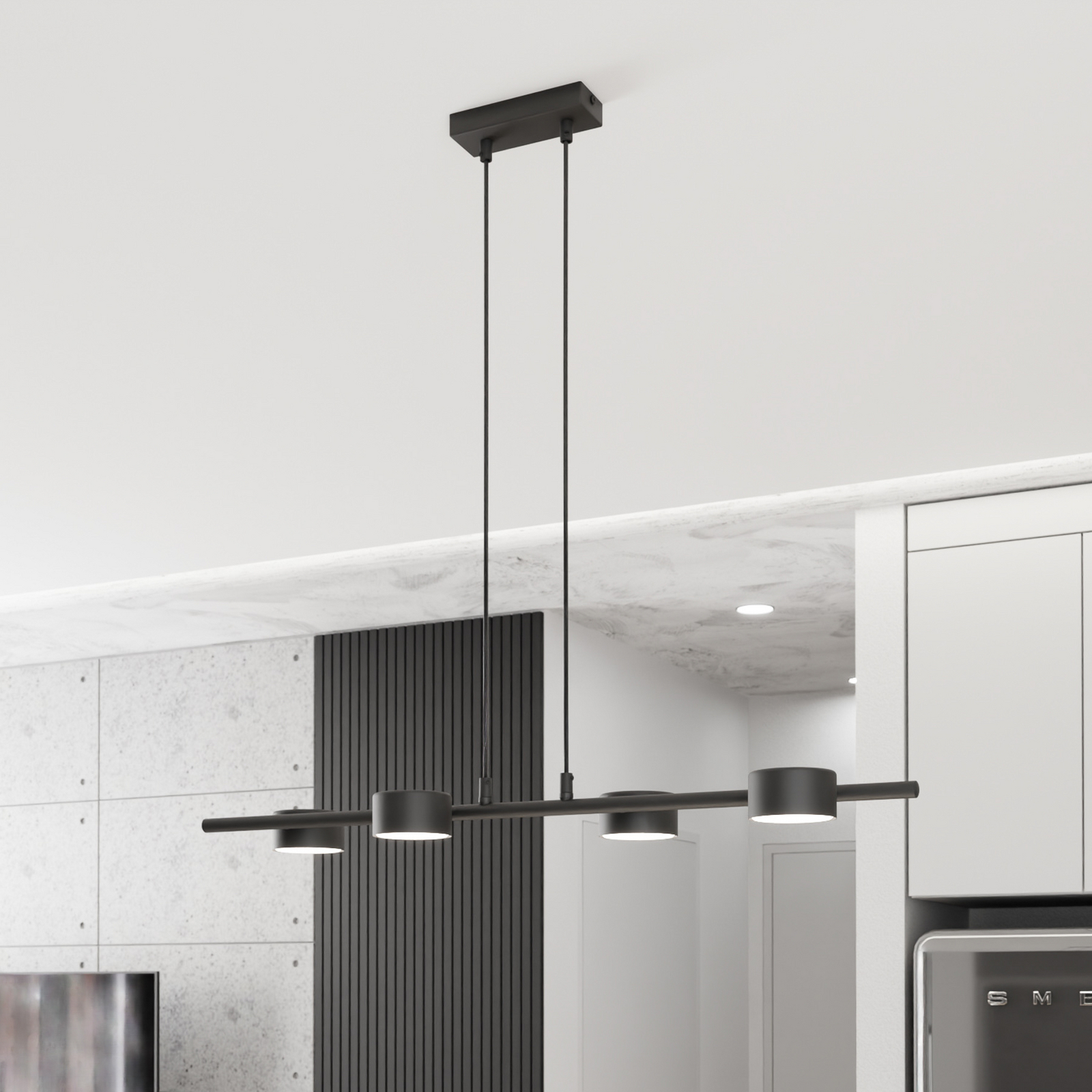 Deckenstrahler Sora, Länge 80 cm, Metall, 4-flg.