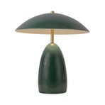 Poppy LED table lamp, green, height 35 cm, metal, dimmable – Elstead