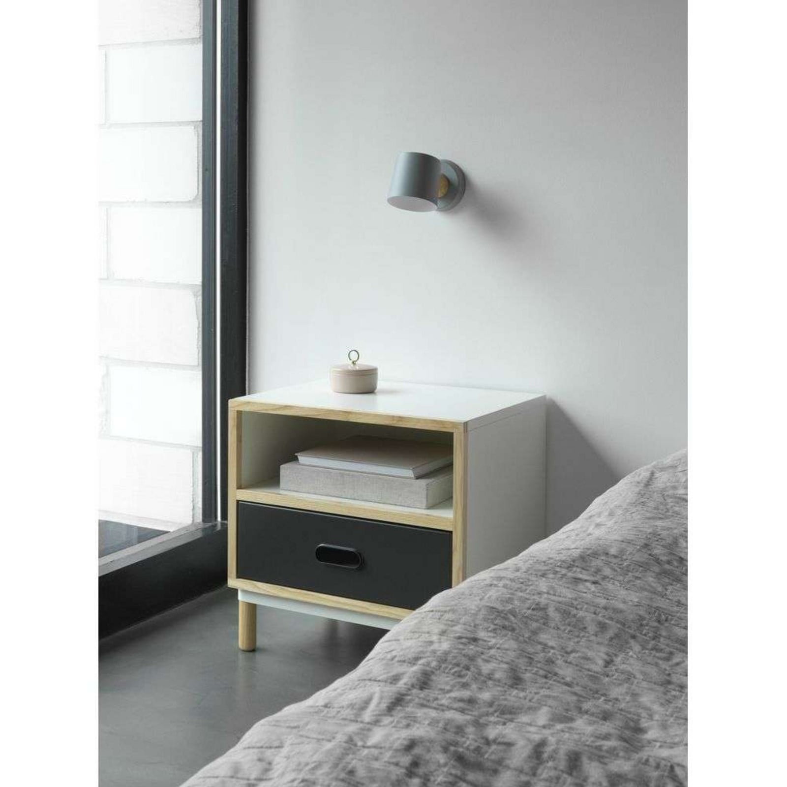 Rise Væglampe Hardwired Grey Normann Copenhagen - Stue - Metal