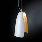 Solitary hanging light Tropic with gold leaf