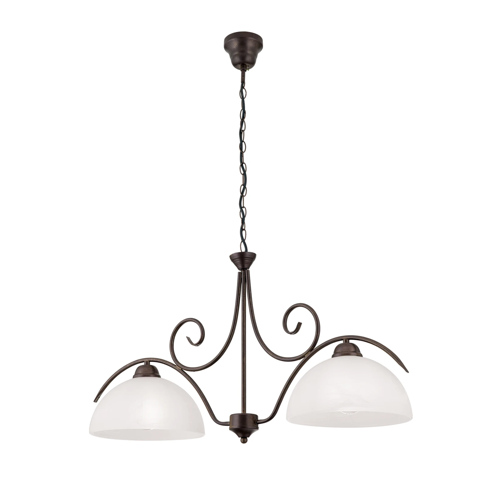 Jana Hanging Light Two Bulbs Alabaster Glass