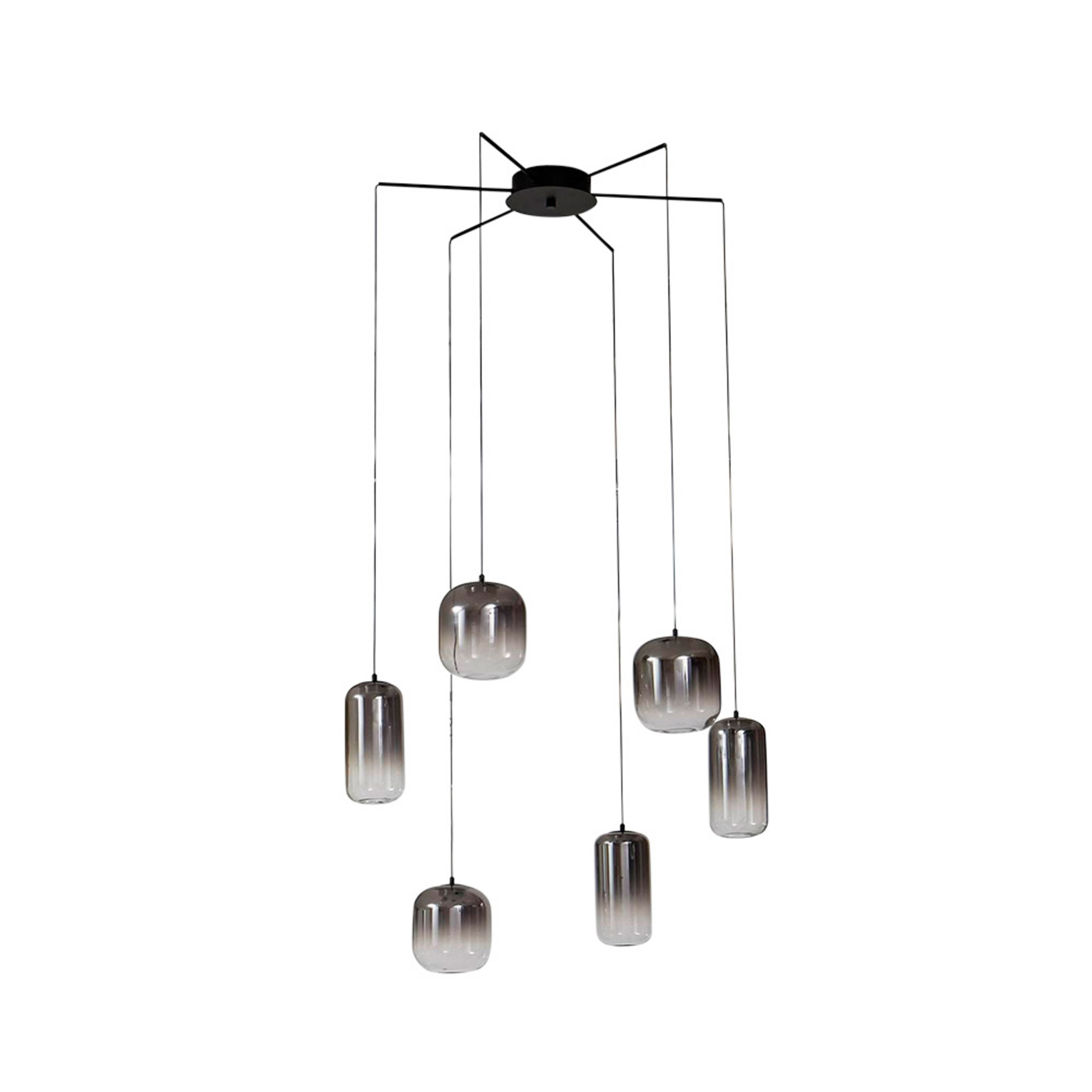 Avelina 6 LED Závěsná Lampa Dym Grey - Lucande