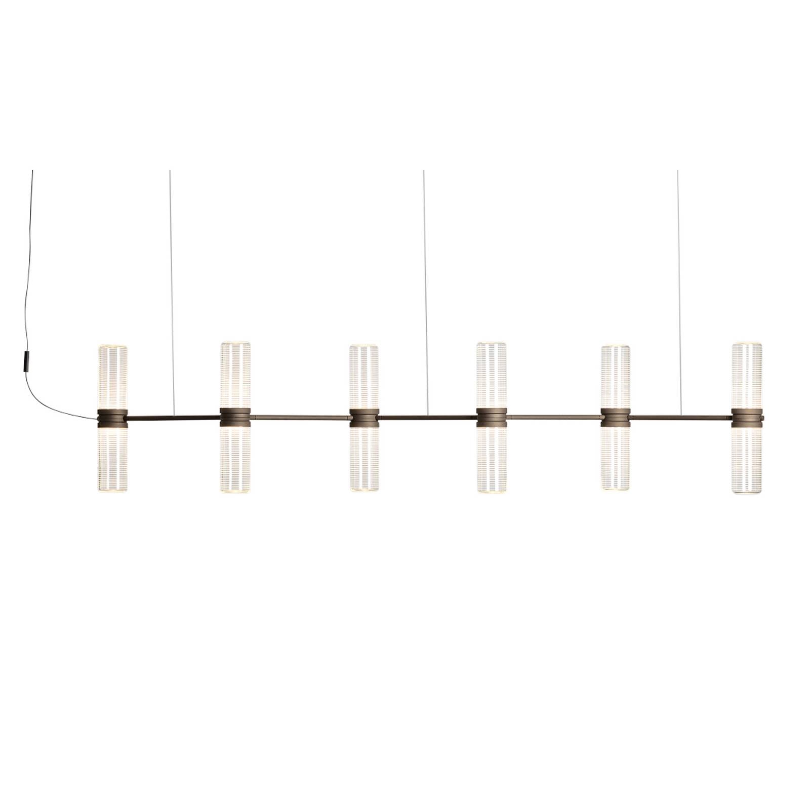 Artemide LED-Hängelampe Zephyr Linear, bronze, Länge 160 cm