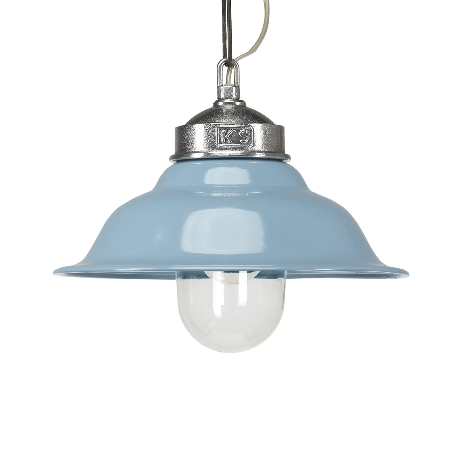 Lampada sospensione vintage Porto Fino, blu