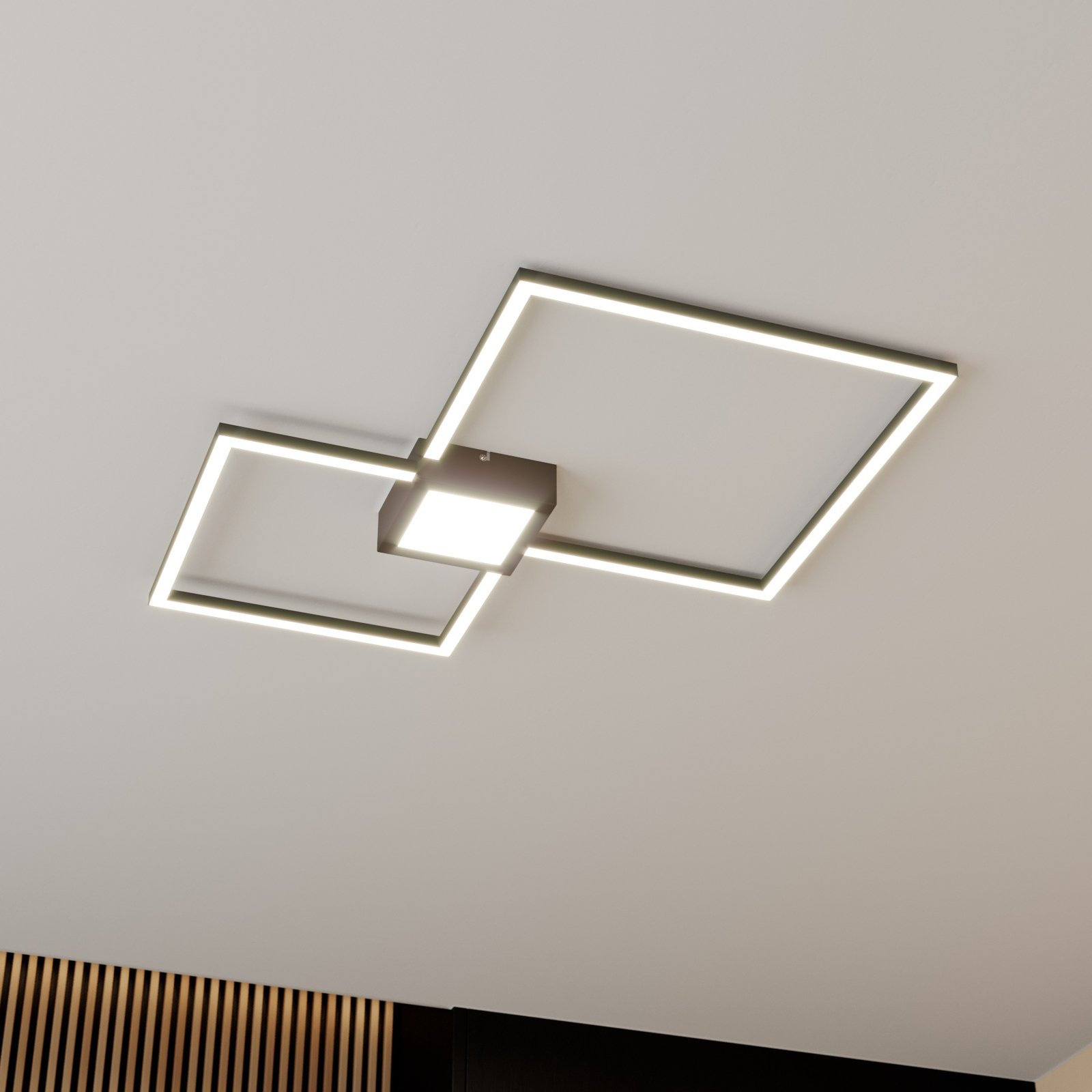 Lindby Duetto LED-Deckenlampe anthrazit 28 W