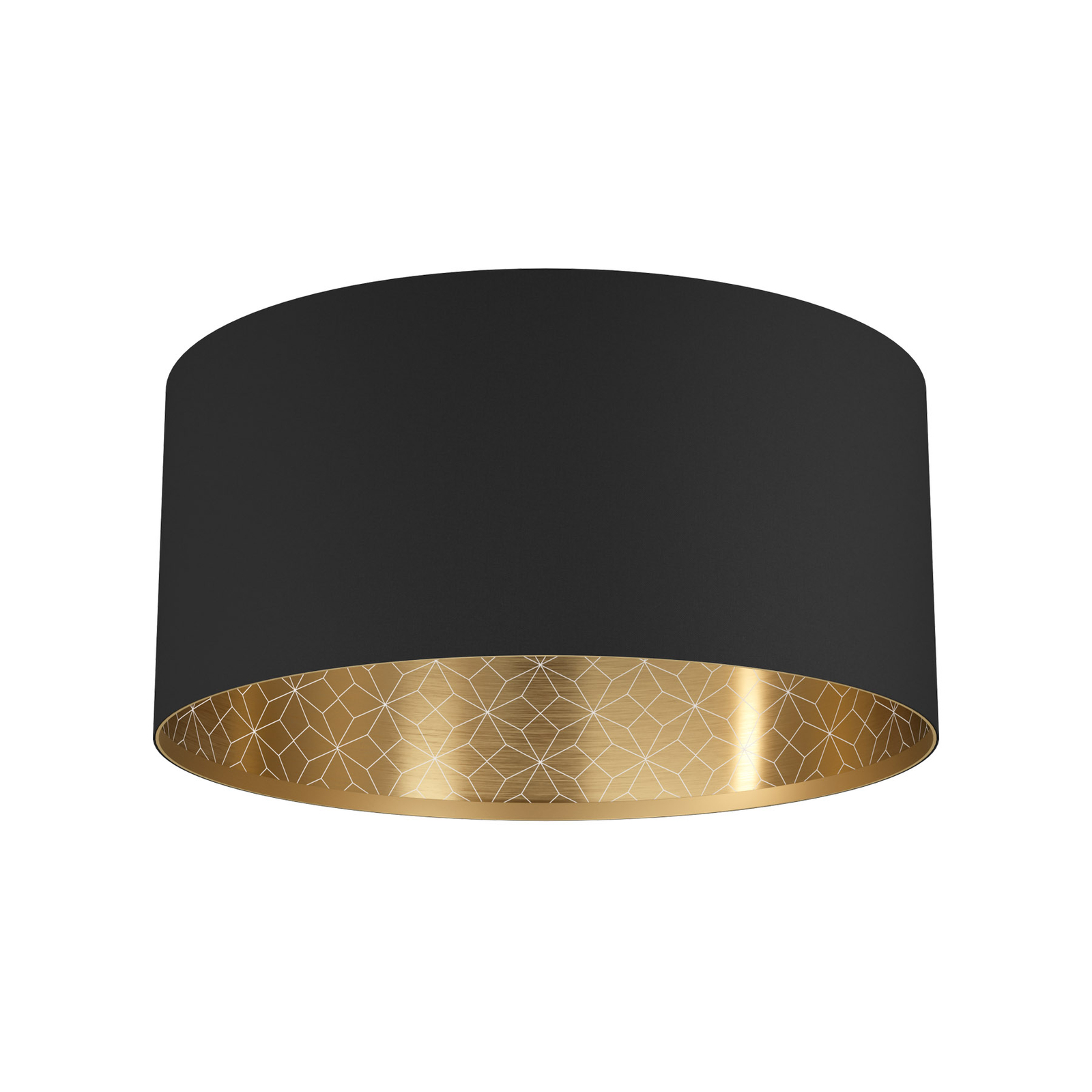 Lampa sufitowa Zaragoza, czarna/złota, Ø 47,5 cm