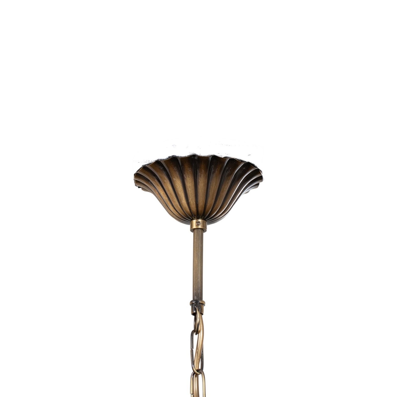 Castle chandelier, light patina, Ø 62 cm, metal, 6-bulb.
