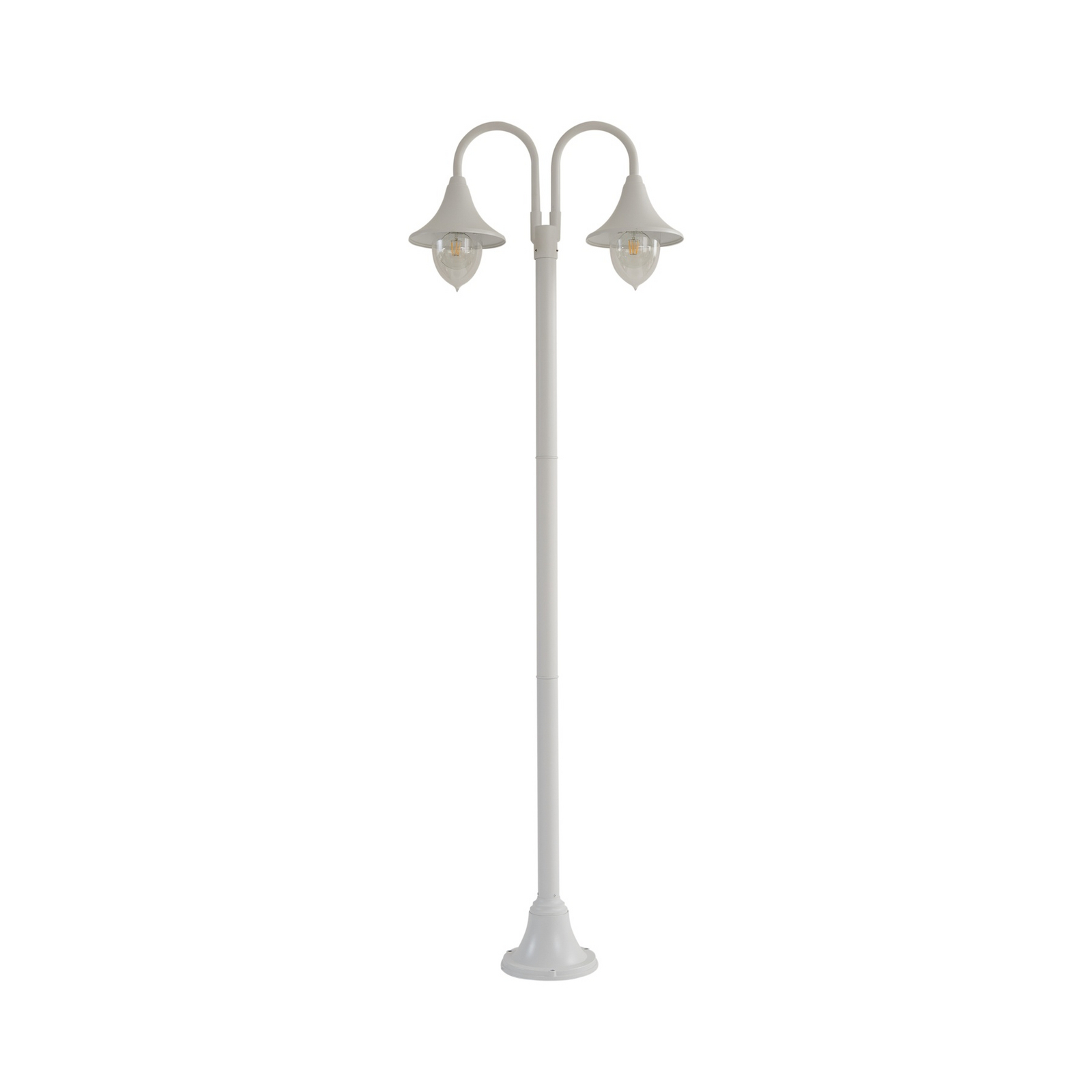 Lindby Madea lumina de exterior, alb, 2 becuri, 213 cm, E27, IP44