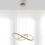 LED pendant light Maria, 3-step dimmable, brass