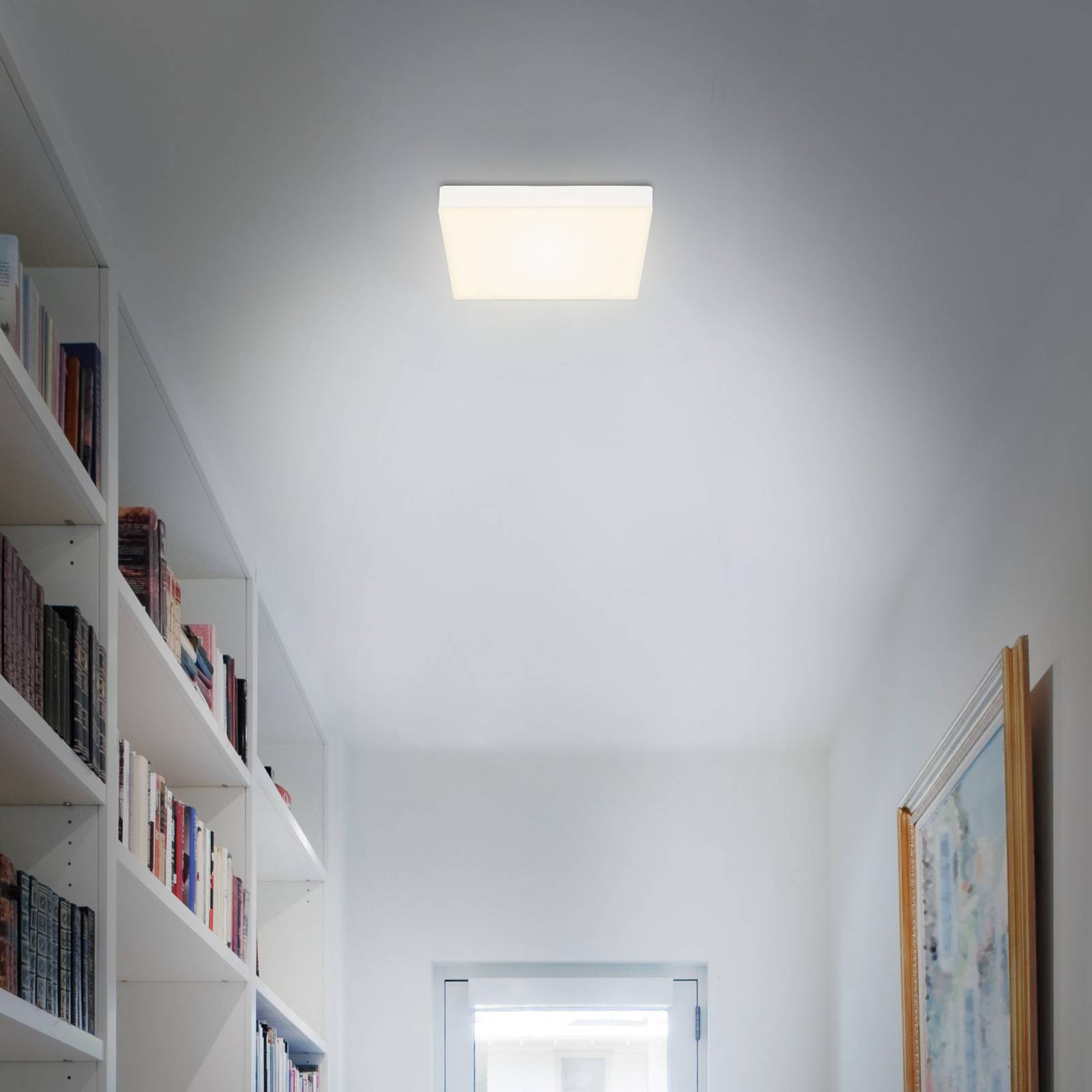 Lampa sufitowa LED Flame, 21,2 x 21,2 cm, biała