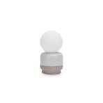 Ideal Lux Cream bordslampa, höjd 19 cm, vit, gips, opalglas
