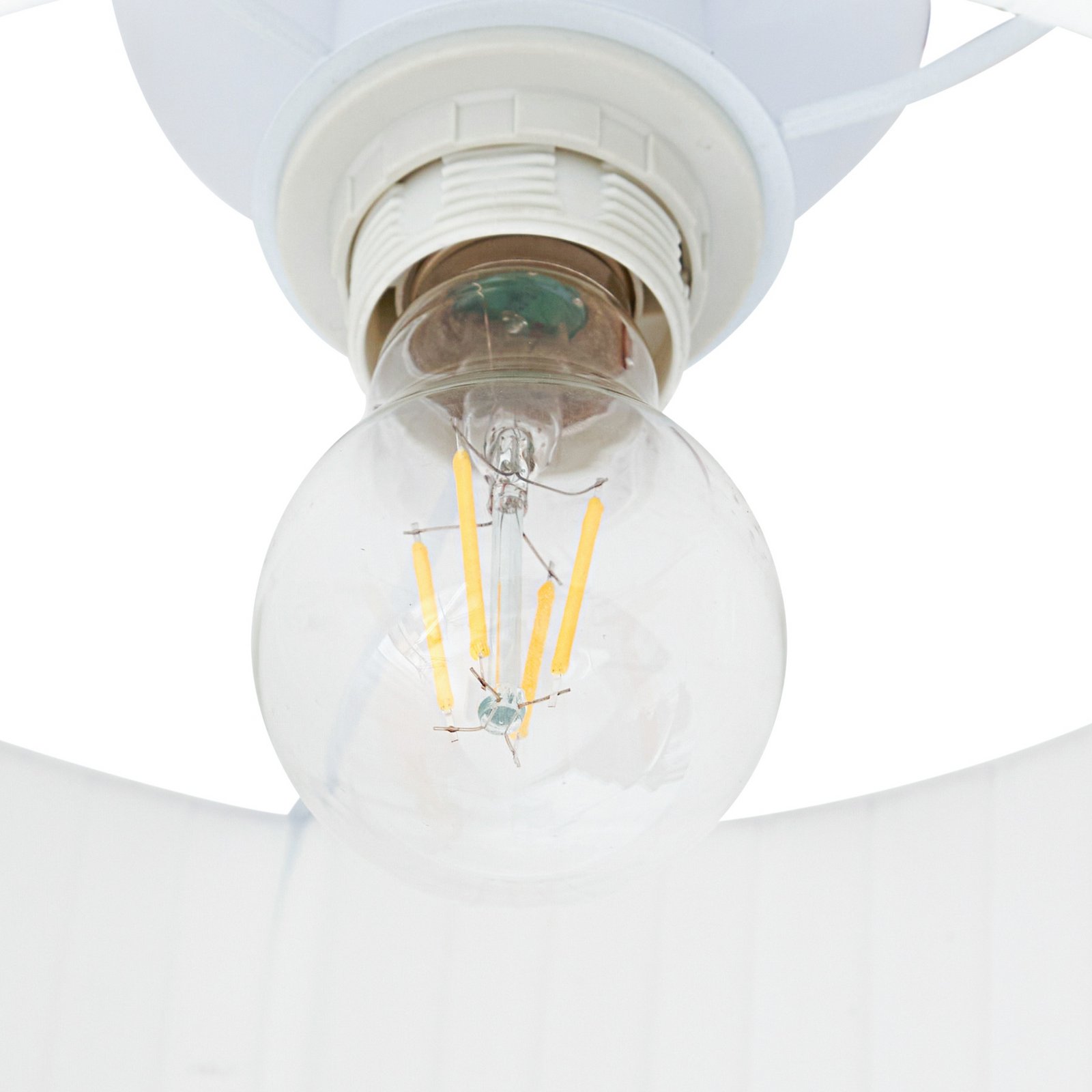 Virelle stropna svjetiljka tekstilna Ø 40 cm bijela - Lindby Virelle stropna svjetiljka tekstilna Ø 40 cm bijela - Lindby