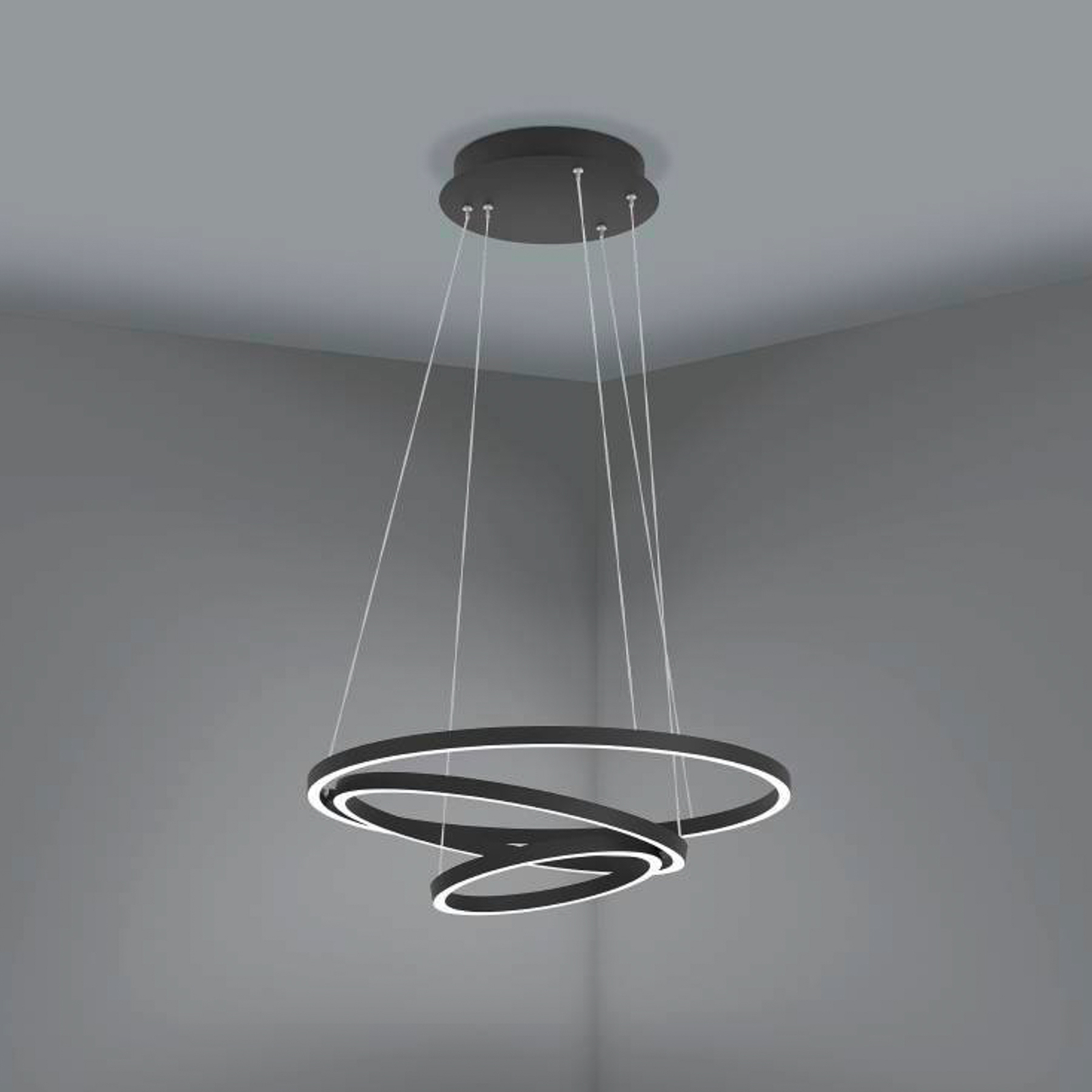 EGLO connect Lobinero-Z LED závěsná lampa, černá