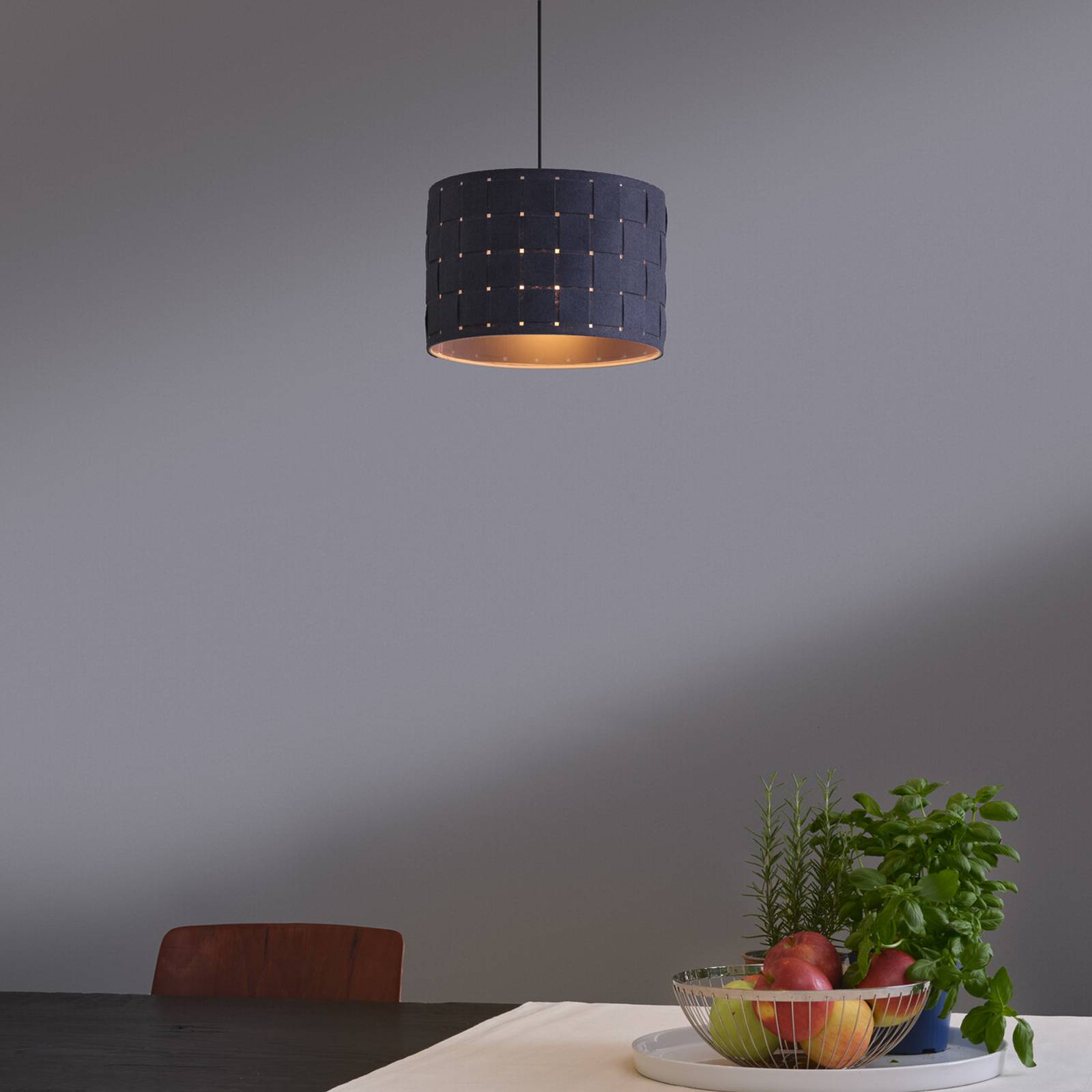 OSRAM Hängelampe Decor Felt Weaving, Ø 28 cm, grau, Filz E27 günstig online kaufen