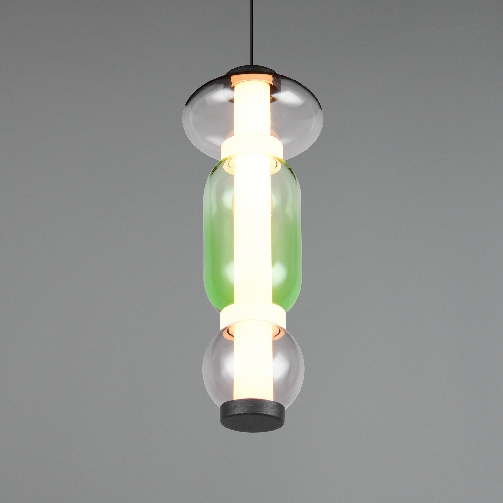 LED lógó lámpa Minerva, Ø 15 cm, színes, üveg, CCT, dimmelhető LED lógó lámpa Minerva, Ø 15 cm, színes, üveg, CCT, dimmelhető