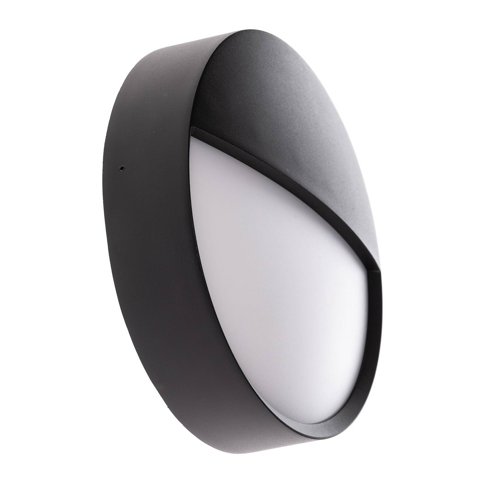BRUMBERG Eye LED-Außenwandleuchte, halb, schwarz