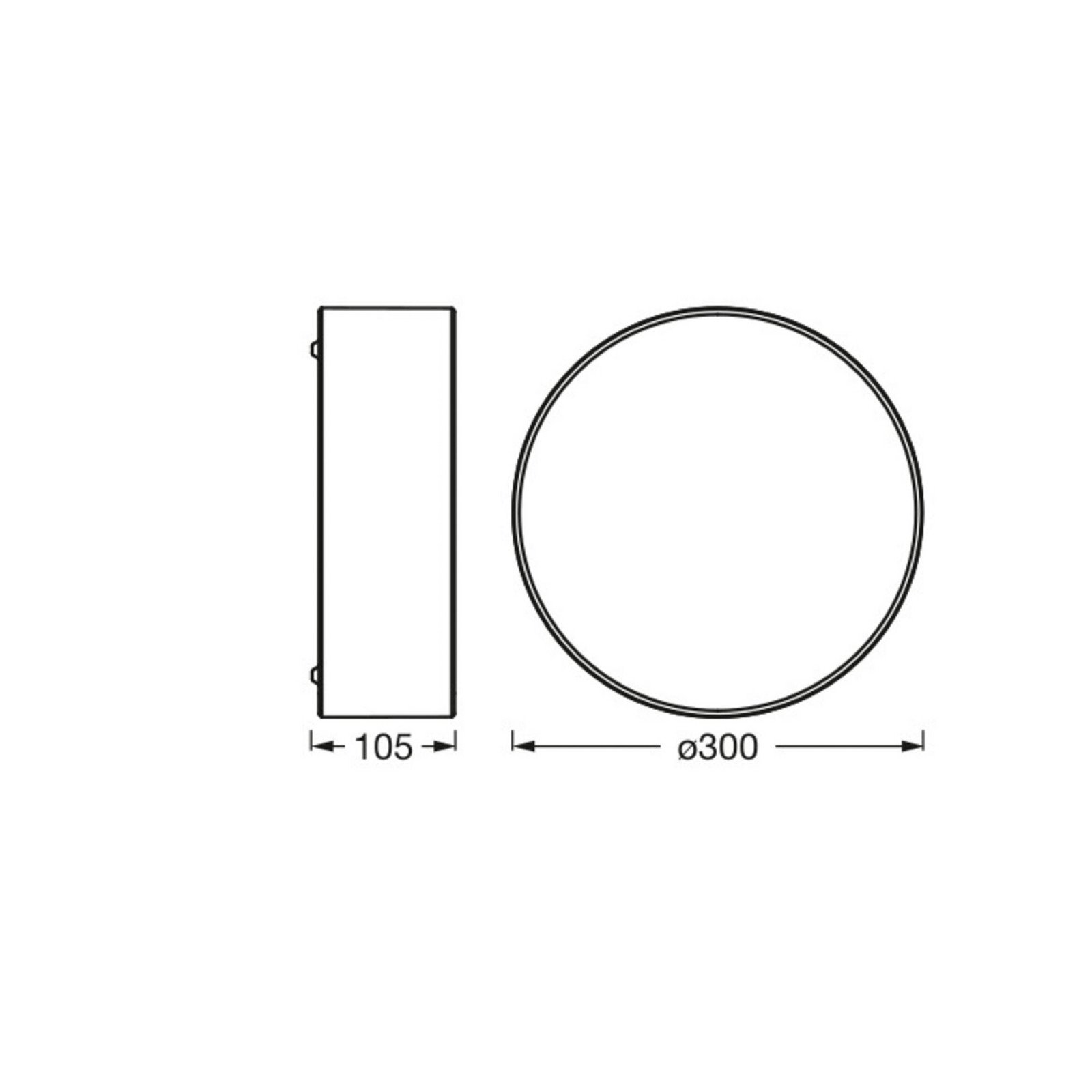 Plafonieră OSRAM ORBIS PARIS bej Ø 30 cm textil E27 - Țesătură / Textil