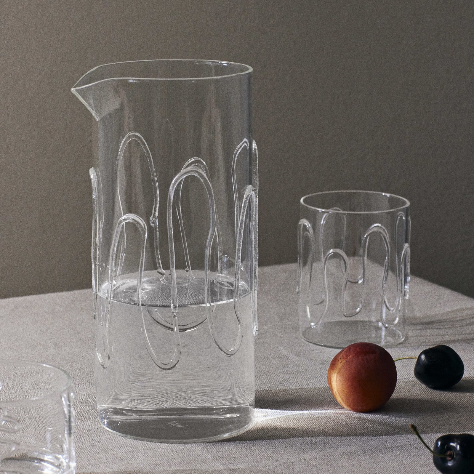 ferm LIVING Doodle karaf, 1,2 liter, glas, hittebestendig