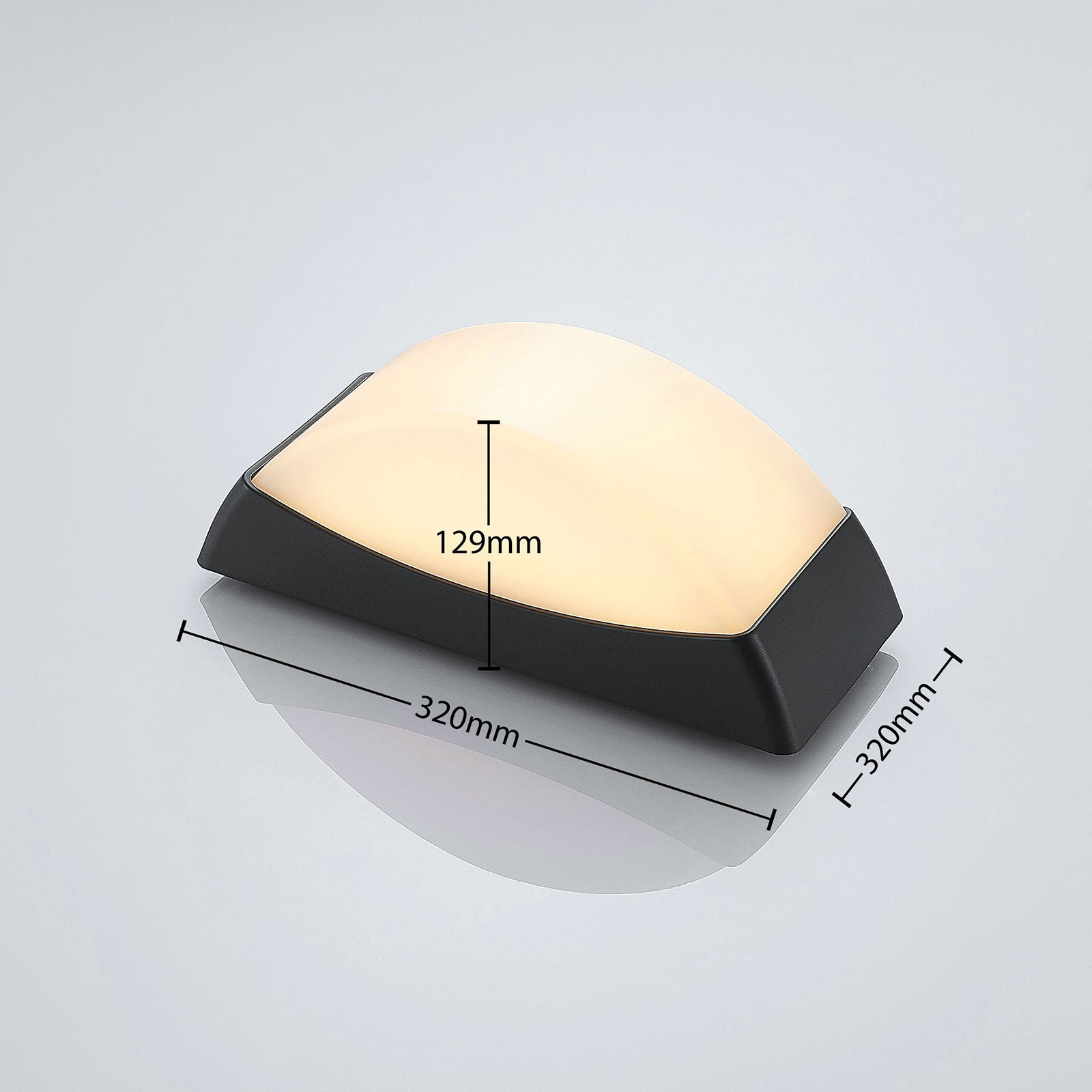 Alexey LED Candeeiro de Parede Exterior IP65 Dark Grey - Lindby