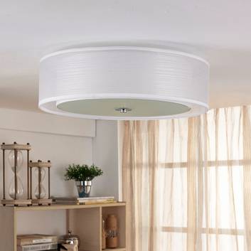 Tobia - Easydim LED ceiling light, white fabric