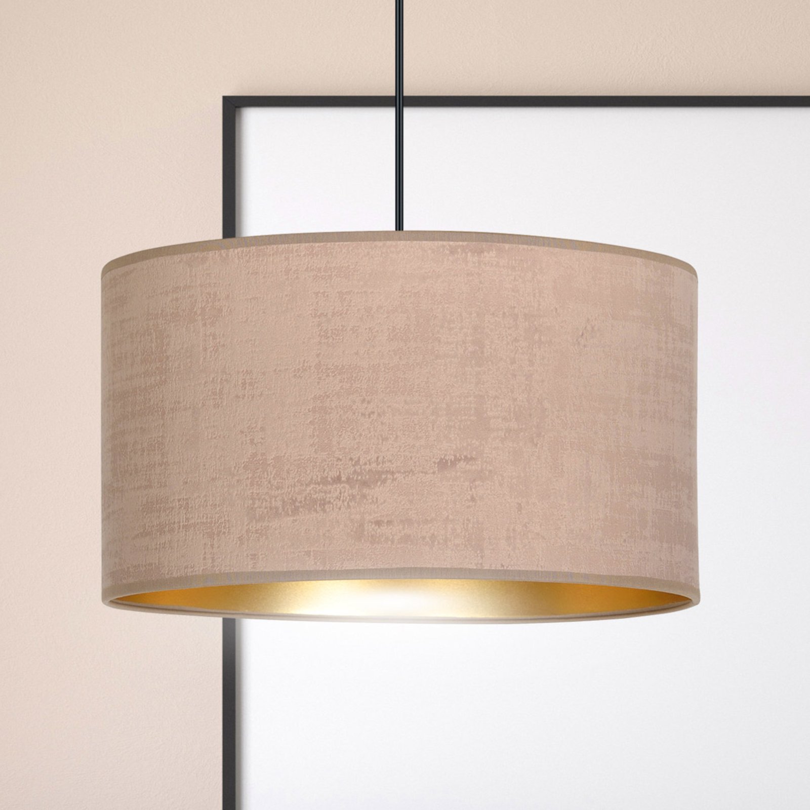 hängelampe stoffschirm